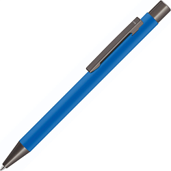 Ручка шарик/автомат "Ellipse Gum" 1,0 мм, метал., софт., синий, стерж. синий