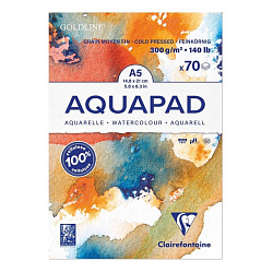 Бумага для акварели "Goldline Aqua" целлюлоза, ср. зерно, 50*65, 300 г/м2, 1л.