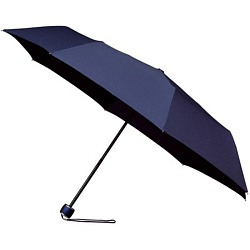 Зонт складной механ. 100 см, ручка пласт. "LGF-202" ветрозащитный, 3-х секционный, в чехле, т.-синий