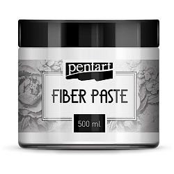 Текстурная паста "Pentart Fiber paste" 500 мл, белый