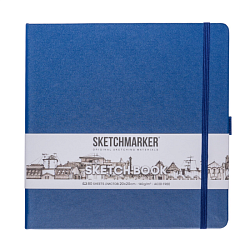 Скетчбук "Sketchmarker" 20*20 см, 140 г/м2, 80 л., королевский синий