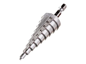 Сверло ступенчатое HSS с прямым желобком, 4-20x75, 1/4"" MAKITA