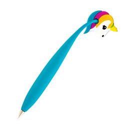 Ручка шарик/автомат "Unicorn" 0,7 мм, на магните, голубой