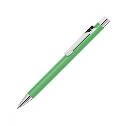 Ручка шарик/автомат "Straight Si" 1,0 мм, метал., зеленый/серебристый, стерж. синий