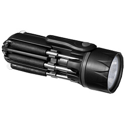 Фонарик LED с отвертками "Spidey 8 в 1" пласт., черный