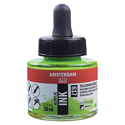 Краски жидкий акрил "Amsterdam" 617 желто-зеленый, 30 мл., банка
