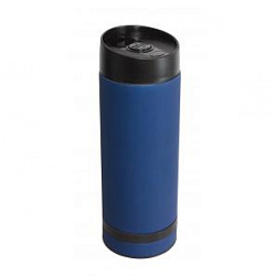 Кружка термическая метал./пласт., 380 мл. "Flavoured" упак., синий/черный
