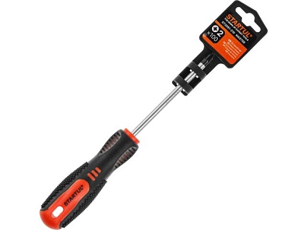 Отвертка ""+"" №2 100мм PZ STARTUL MASTER (ST3091-210) (крестовая Pozidrive, двухкомп. рукоятка Anti-Slip)