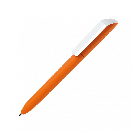 Ручка шарик/автомат "Flow Pure GOM CB" 1,0 мм, пласт., софт., лимонный/белый, стерж. синий