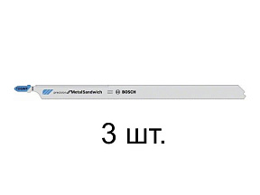 Пилка лобз. по сэндвич-панелям T1018AFP (3 шт.) BOSCH (пропил прямой, тонкий, точный угловой рез)