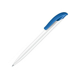 Ручка шарик/автомат "Challenger Polished Basic" 1,0 мм, пласт., глянц., белый/синий, стерж. синий