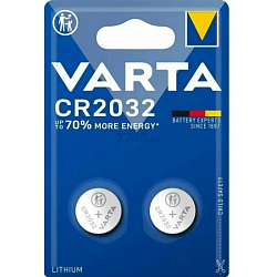 бат_гальв. литиевый дисковый 3 V  CR2032 VARTA LITHIUM (2шт)