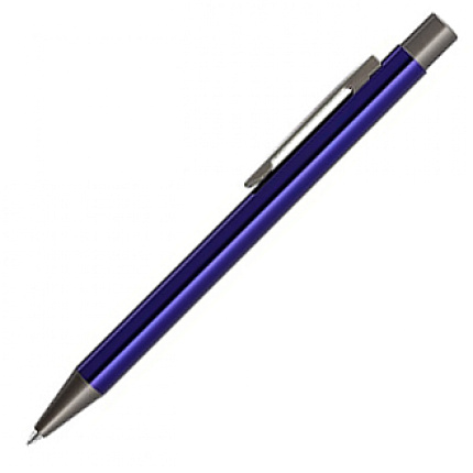 Ручка шарик/автомат "Straight" 1,0 мм, метал., серебристый/антрацит, черный