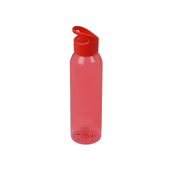 Бутылка д/воды 630 мл. "Plain" пласт., прозрачный красный
