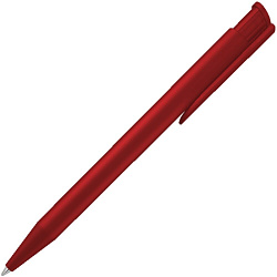 Ручка шарик/автомат "Happy" 1,0 мм, пласт., матов., красный, стерж. синий