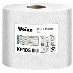 Полотенца бумажные  Veiro Professional Basic в рулонах с центральной вытяжкой, 300м, 1 слой