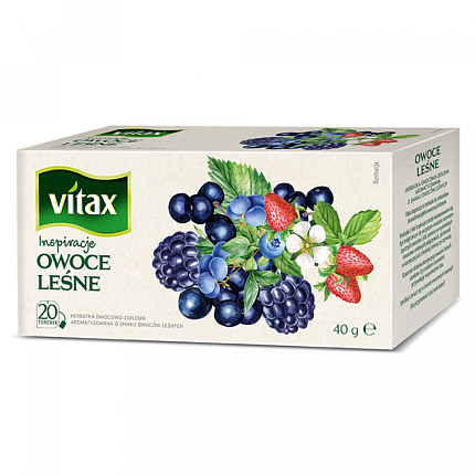 Чайный напиток "Vitax" 20*2 г., фруктовый, со вкусом клюквы и малины