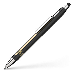 Ручка шарик/автомат. "Epsilon Touch" метал., со стилусом, черный/золотой, стерж. синий