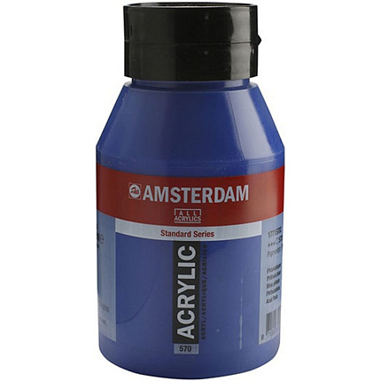 Краски акриловые "Amsterdam" 570 синий ФЦ, 1000 мл., банка