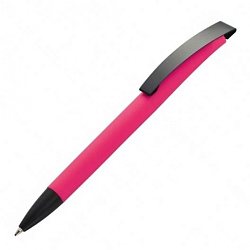 Ручка шарик/автомат "Brescia" пласт./метал., розовый/черный, стерж. синий