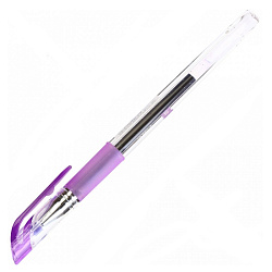 Ручка гелевая "Jell-Zone Standard" 0,5 мм, пласт., прозр., стерж. фиолетовый