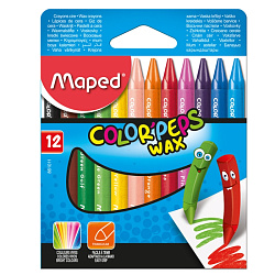 Мелки восковые 12 шт. "Wax Crayons" треуг., ассорти