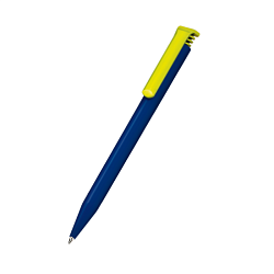 Ручка шарик/автомат "Super Hit Mix & Match" 1,0 мм, пласт., глянц., синий 285/желтый 7406, стерж. синий
