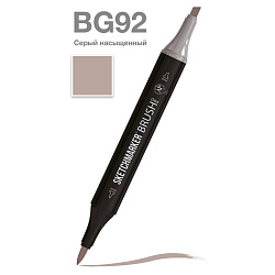 Маркер перм., худ. "Sketchmarker Brush" двусторонний, BG92, серый насыщенный