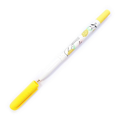 Ручка шарик. "Bunny" 0,7 мм, пласт., матов., белый/желтый, стерж. синий