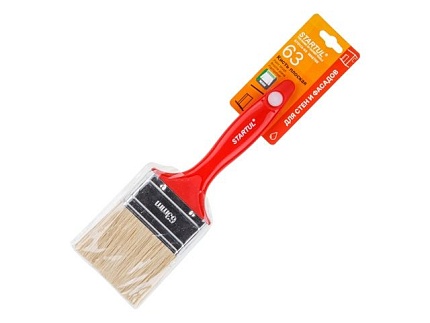 Кисть плоская 2,5""-63мм смеш. щетина (стены, фасады) STARTUL MASTER (покраска стен и фасадов, флейцевая малярная, ЛКМ на водной основе)