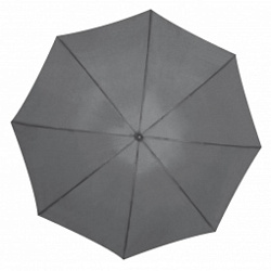 Зонт-трость п/автомат. 133 см, ручка прорезин. "Hurrican" противошторм., серый