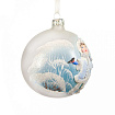 Шар елочный декоративный "Снегурочка" d10 см, стекл., разноцветный