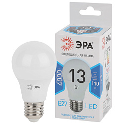 Лампа светодиодная ЭРА LED A-60, груша, 13Вт, нейтр, E27