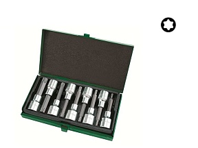 Набор бит TORX 1/2"" 9пр. T20-T60 80мм TOPTUL