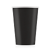 Стакан картонный 400мл, 1сл., 50шт/упак, цв.черный