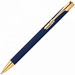 Ручка шарик/автомат "Glendale" 0,7 мм, метал., софт., т-синий/золотистый, стерж. синий