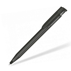 Ручка шарик/автомат "Happy" 1,0 мм, пласт., матов., черный, стерж. синий