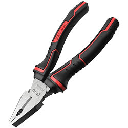 Плоскогубцы "Deli" 180 мм., усиленные, черный/красный
