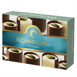 Конфеты шоколадные "Комильфо" 116 гр., c двухслойной начинкой и фисташкой