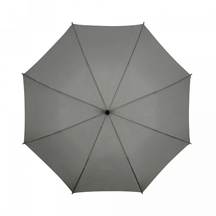 Зонт-трость п/автомат. 101 см, ручка кож. "GA-318" ветрозащитный, серый COOL GREY 9C