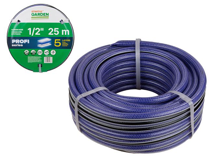 Шланг поливочный 1/2" 25м STARTUL GARDEN PROFI (ST6038-1/2-25) (5 слоев)