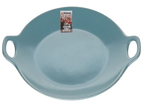 Тарелка-блюдо керамическая, 24х20.3х4.5 см, серия ASIAN, голубая, PERFECTO LINEA