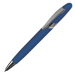 Ручка шарик/автомат "Force" 1,0 мм, метал., синий/серебристый, стерж. синий