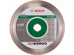 Алмазный круг 200х25.4 мм по керамике сплошн. BEST FOR CERAMIC BOSCH ( сухая/мокрая резка)