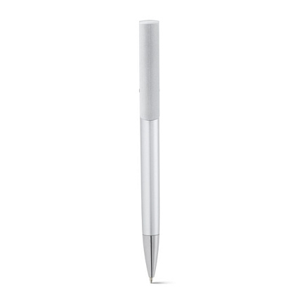 Ручка шарик/автомат "Techna" 0,7 мм, пласт., матов., со стилусом, матовый серебристый, стерж. синий