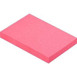Бумага для заметок с клеевым краем, 125х75 мм, 100л., розовая , арт 003000710