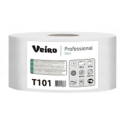 Бумага туалетная  Veiro Professional Basic в больших рулонах  450 м,1 слой