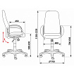 Кресло д/руководителя Бюрократ CH-808AXSN/G ткань, т.-серый, крестов. пластик