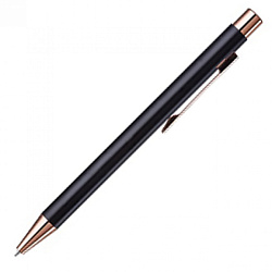 Ручка шарик/автомат "Straight Ro Go Gum" 1,0 мм, метал., софт., черный/золотистый, стерж. синий