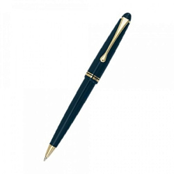 Ручка шарик/автомат "Classic" 0,7 мм, пласт., глянц., т.-синий/золотистый, стерж. синий